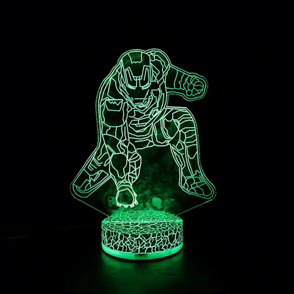 Cartoon Colorful Crystal Lights Custom Plug-In Illusion 3D Led Lamp Cat Night Light