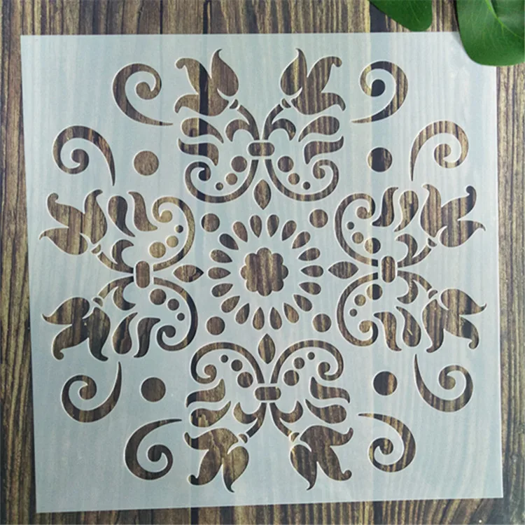 Mandala Stencil Prosperity Mandala Stencil For Furniture Walls Floors ...