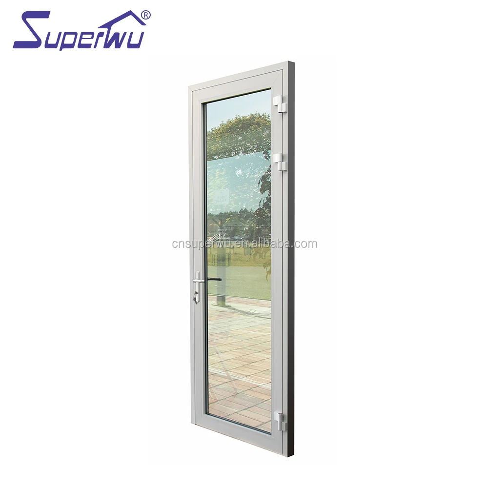 China suppliers aluminum double glazing casement door with mosquito net