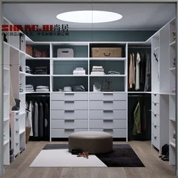 Luxury wooden tatami bed with wardrobe and study table design