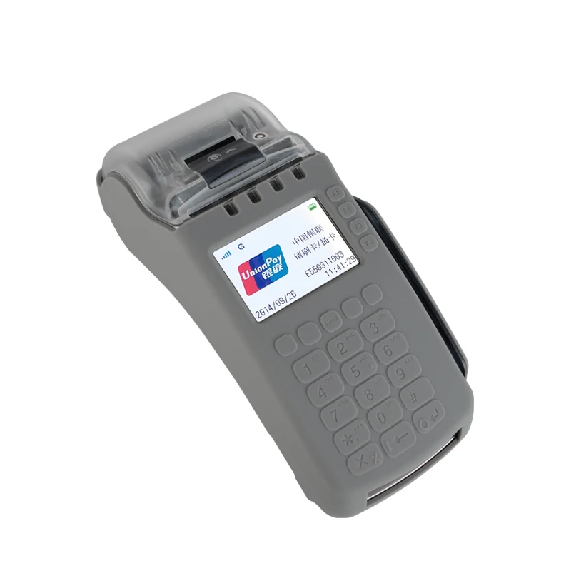 Custom design shockproof gray handheld pos machine silicone terminal case