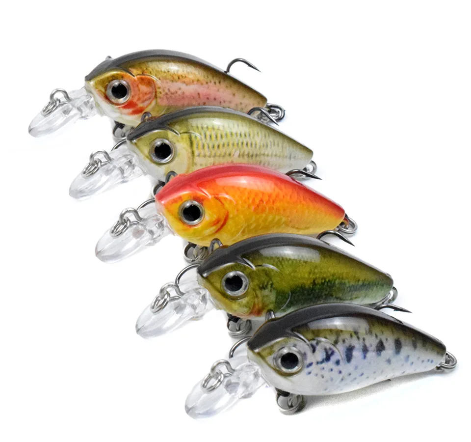 4.5cm 3.5g Micro Floating Bionic Bait Small Fat Rocker ABS Lure for ...