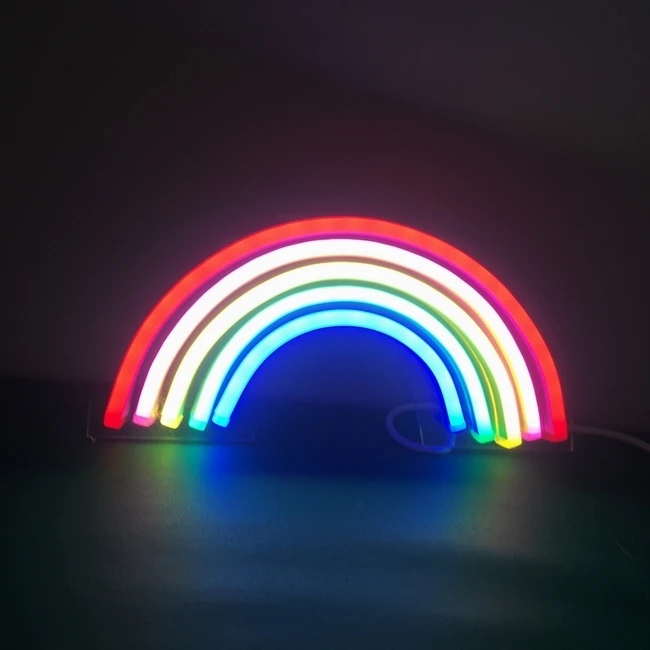 wholesale high quality custom 5v neon rainbow sign  led light