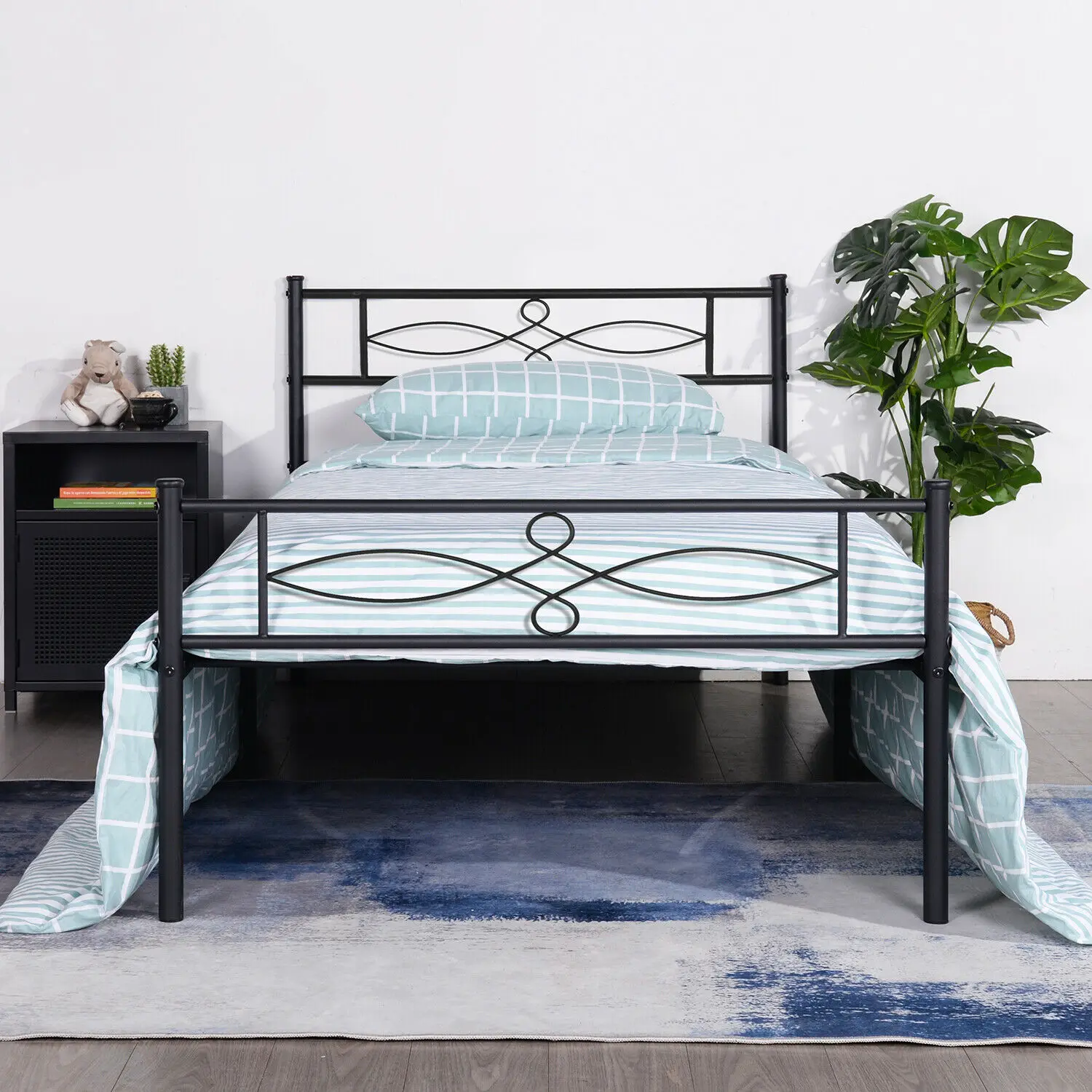 Hot Sell Metal Bed Frame Iron Bed Frame King Queen Kid Sized Bedroom Furniture Buy Cheap Wrought Iron Beds Wrought Iron Bed Iron Double Bed Product On Alibaba Com