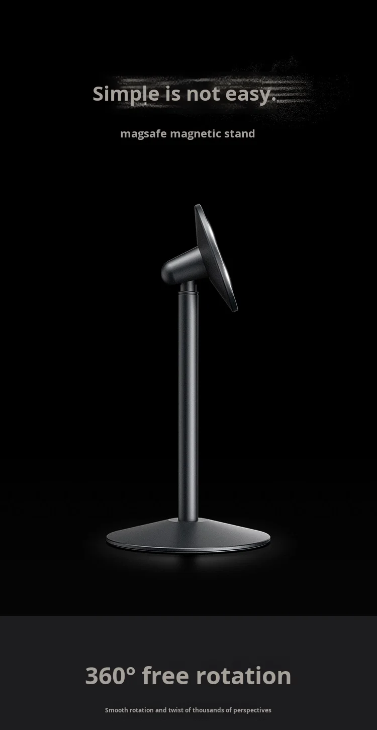 Aluminum Alloy Universal Magnetic Stand Multifunctional Dashboard Phone Holder for Live Streaming Business Desktop Overhead Use