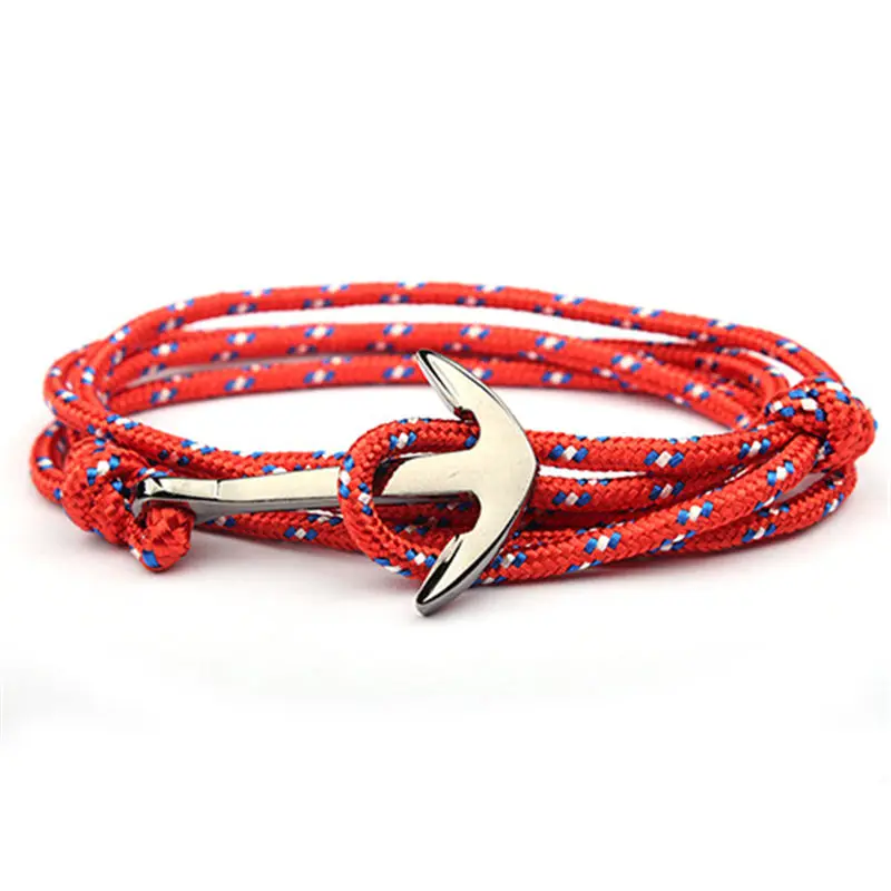 Adjustable Paracord Anchor Bracelet Nylon Rope Chain Armband Women