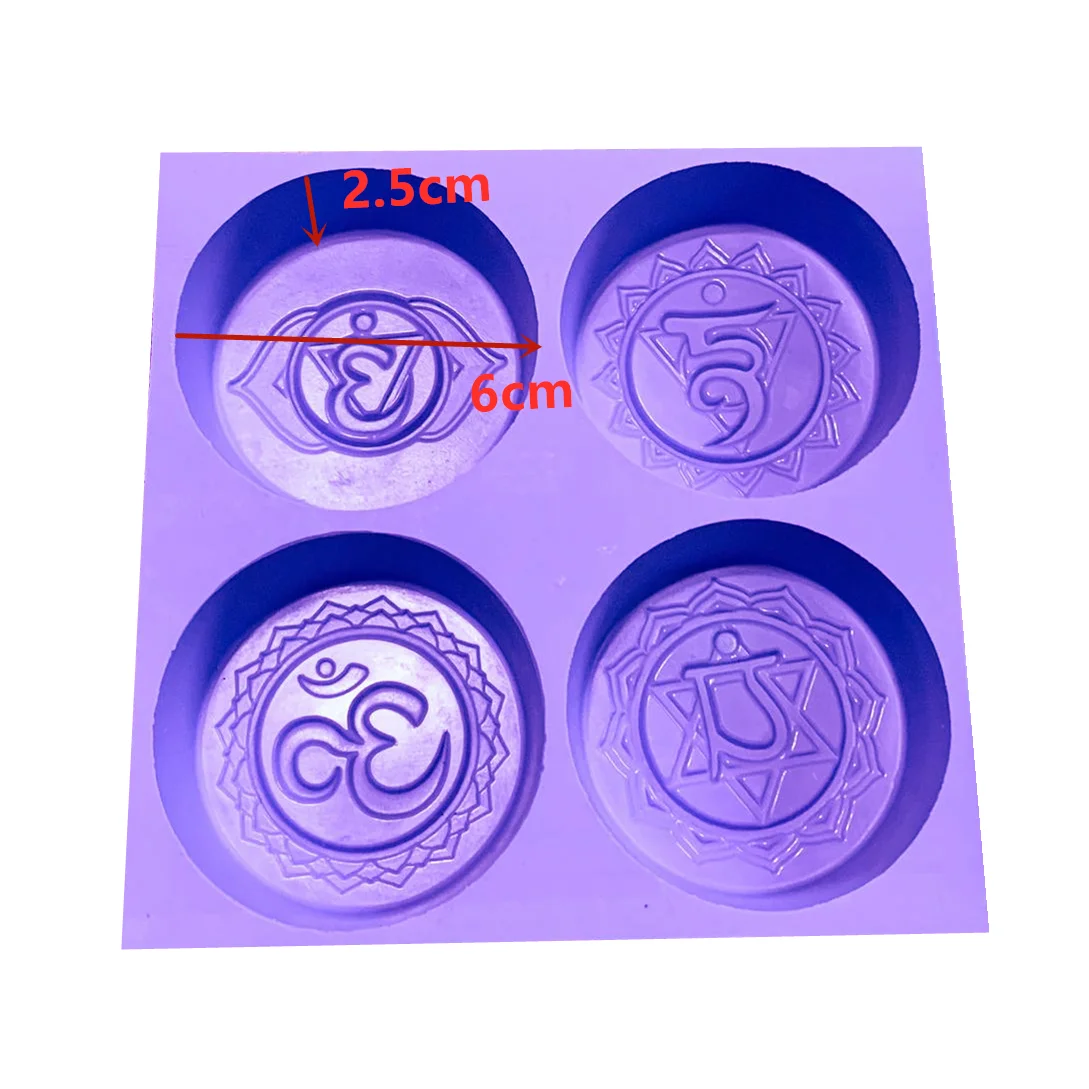 Silicone Chakra Handmade Soap Candle Mold Yoga Symbol Mold Buy Candle