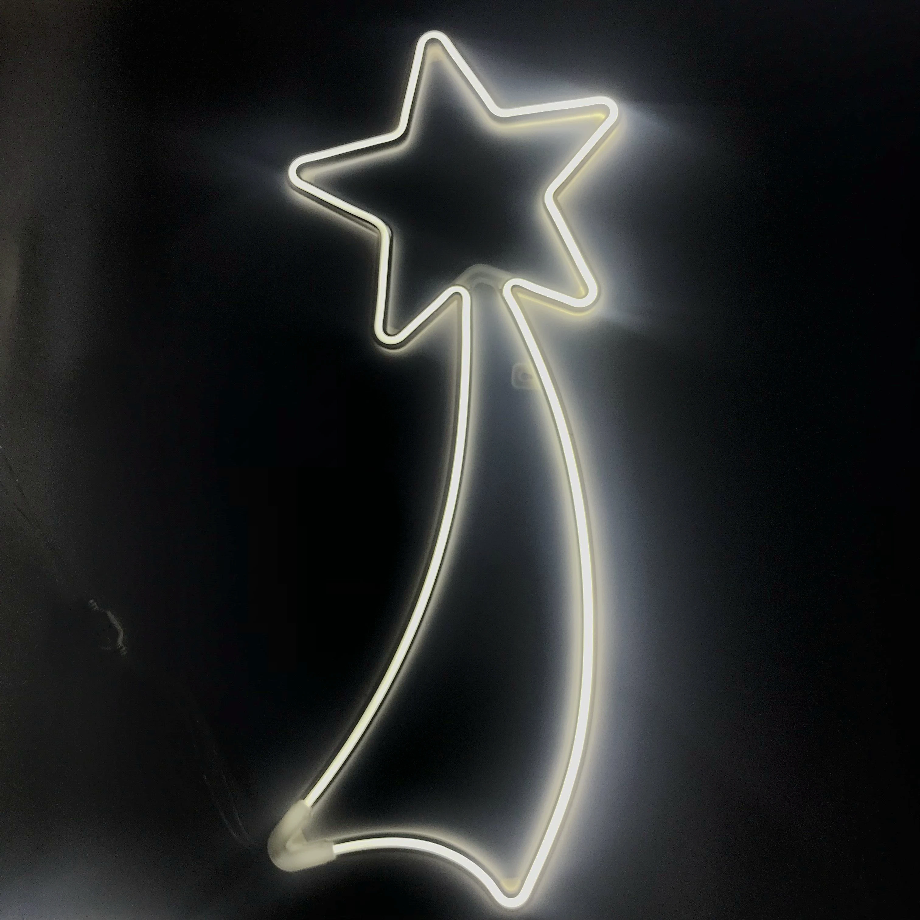 Christmas Falling Star Shaped Sign Neon Lights LED Neon Night Light for Party Supplies Girls Room Decoration Accessory