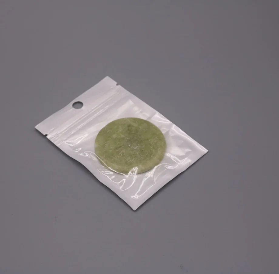 Individual Pack Round Jade Stone Fake Eye Lash Bases Stands Holders For