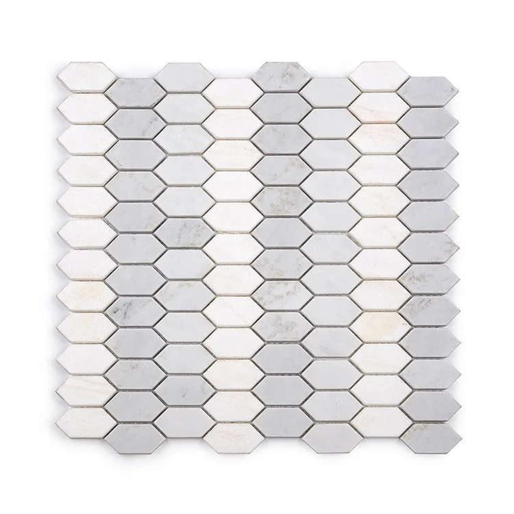 Moonight Modern Design Carrara Acquabianca Hexagon Marble Mosaic For Backsplash And Wall