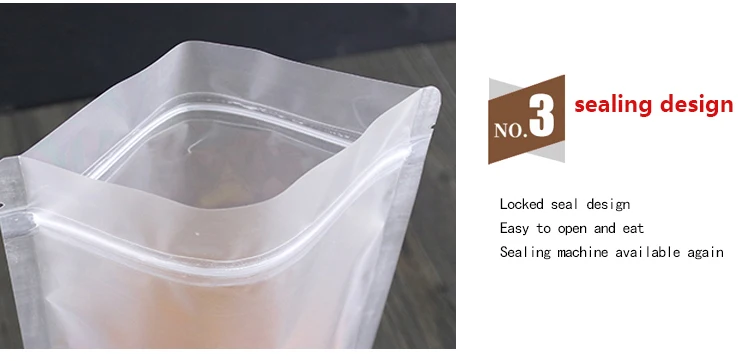 Frosted transparent self - sealing bag snack bag sealed plastic bag