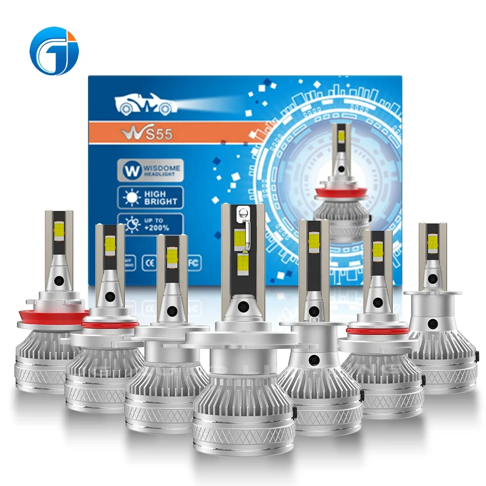 JG WS55 H7 LED Headlight Bulbs 300W 22000LM, IP67 Waterproof