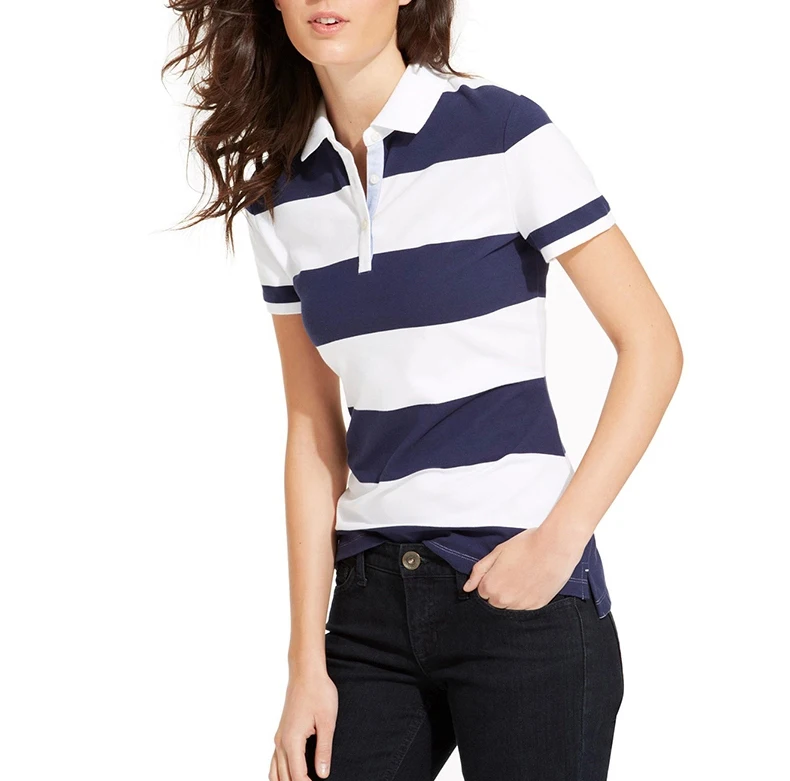 Custom Striped Patterns Design 95 Cotton 5 Elastane Plain Polo Shirt ...