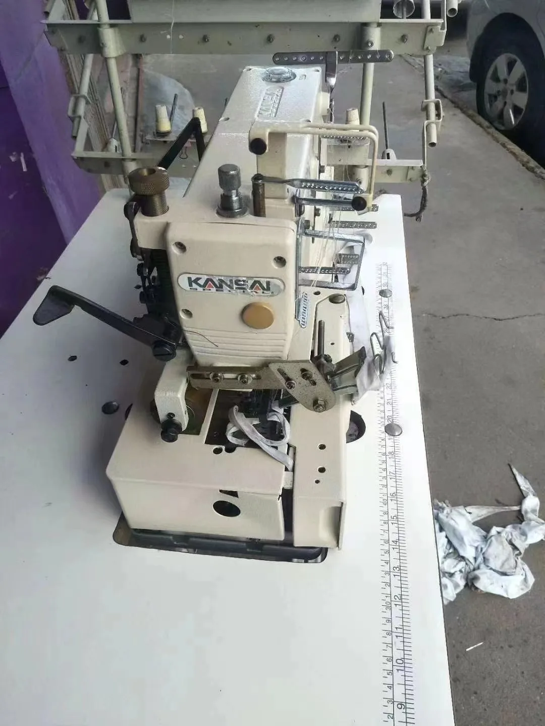 Used Kansai Special Dfb 1412p Flatbed Multineedle Double Chain Stitch