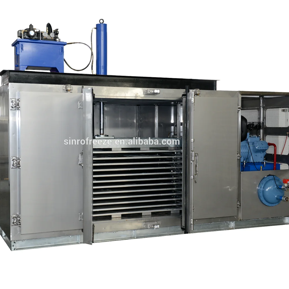 
contact freezer horizontal plate quick freezing 1.5kg shrimp tray 