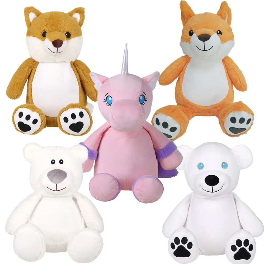 Cpc Custom Embroidery Oem Soft Blank Plush Stuffed Animal Toys