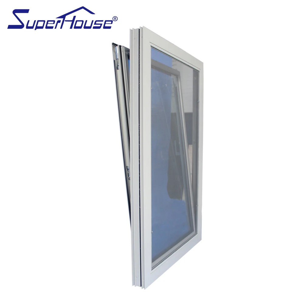 USA Standard casement windows aluminum frame double glass tilt turn aluminum window