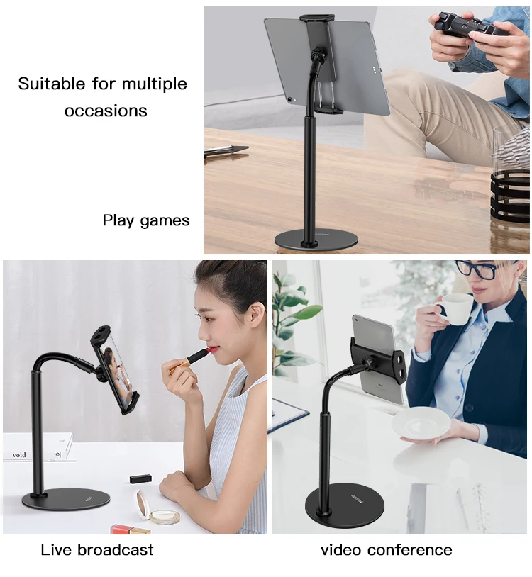 Bendable Gooseneck Desktop Cellphone Stand Live Desk Table Tablet Mobile Phone Holder