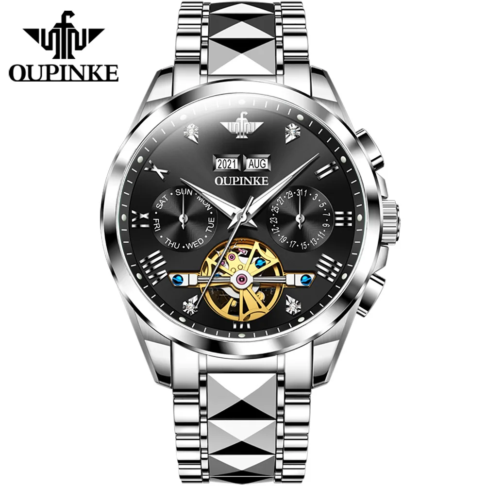 Oupinke 3186 Men's Tourbillon Automatic Mechanical Watch – Luxury