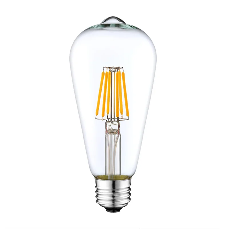Decorative dimmable LED bulb chandelier light ST64 A19 2W 4W 6W 8W E14 E27 C35 C37 filament bulb