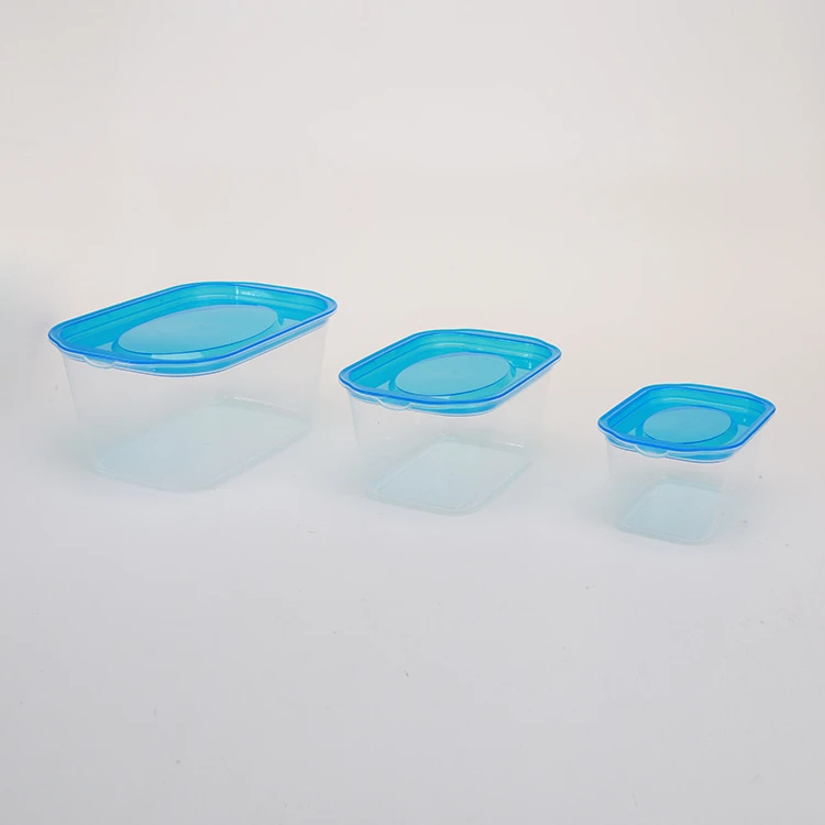 Transparent dry food storage box 3pcs plastic food containers sets