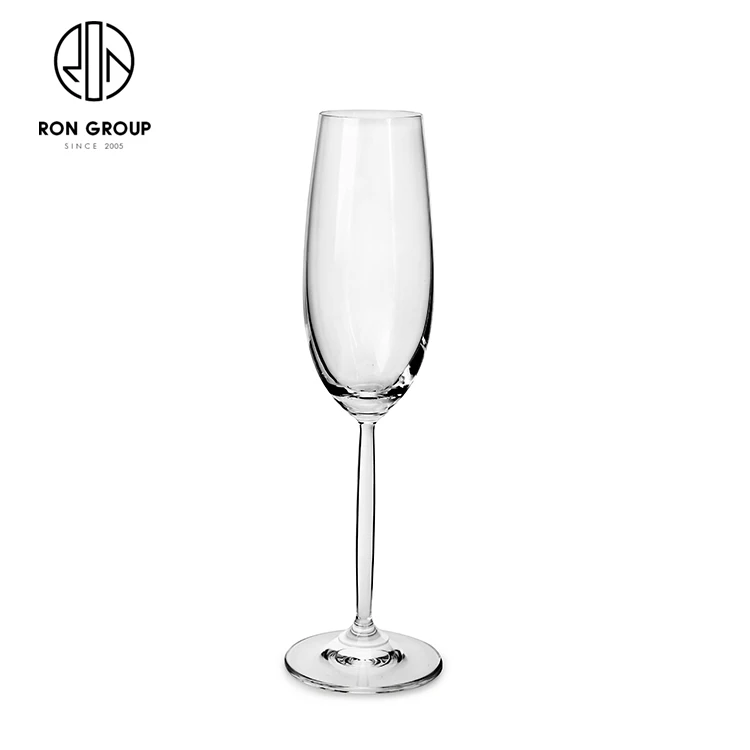 Bar High Quality 240ml Elegant Flute Glass Smooth Clear acrylic glass drinkware custom logo plastic champagne glasses flutes