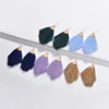 Elegant Triangle alloy cap Cotton thread tassel Earring