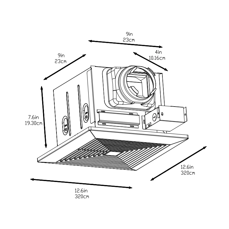 Ceiling Bathroom Exhaust Fan, BPT14-02A, 50CFM, 0.3Sones - detail 10