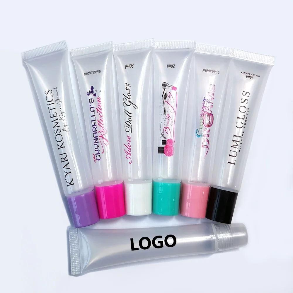 

squeeze lipgloss tubes,100 Pieces, Clear tube