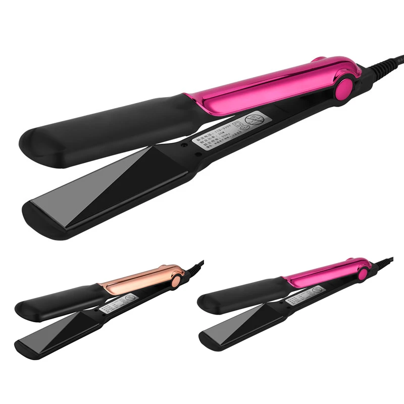 
2020 New Wide Plate Titanium Permanent Hair Straightening Flat Irons Hair Straightener Private Label Fast Heating 