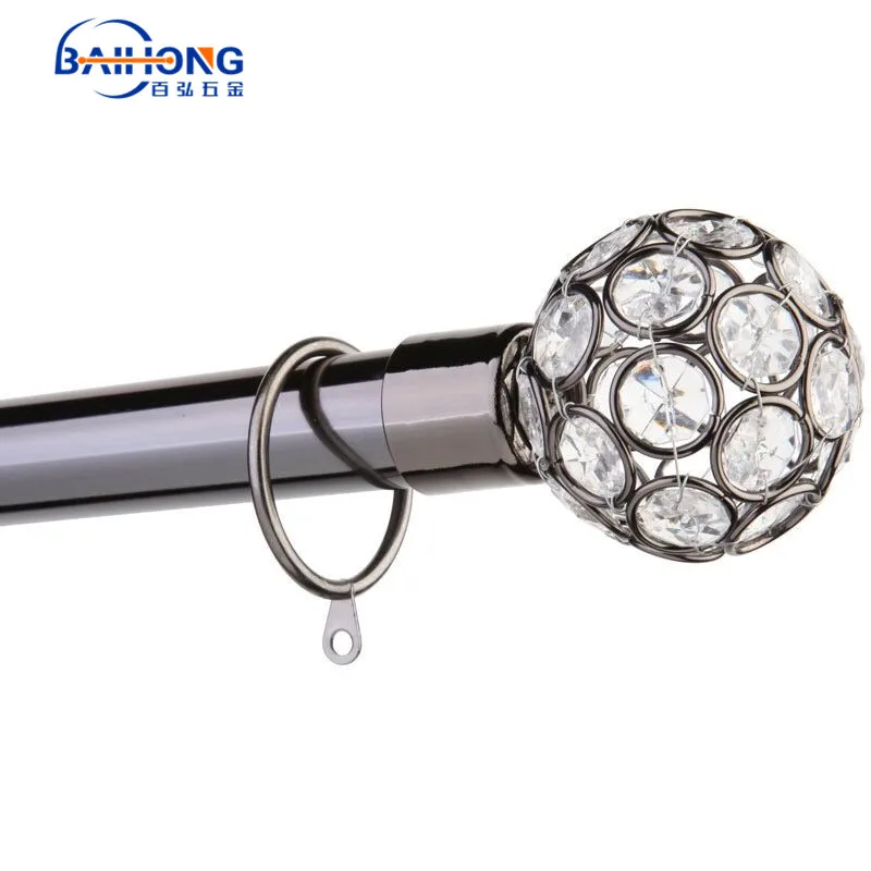 Antique Brass Hinged Tension Twist Finial Curtain Rod Telescopic Pole Tube Hardware Buy