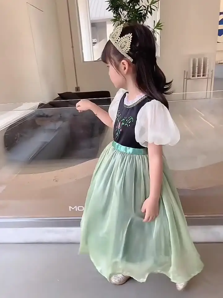 Pretty Girls Anna Princess TulleHalloween Party Long Dress Cosplay Green TV&movie Costume Kids Baby Girls Princess Dress Pretty Girls Anna Princess TulleHalloween Party Long Dress Cosplay Green TV&movie Costume Kids Baby Girls Princess Dress