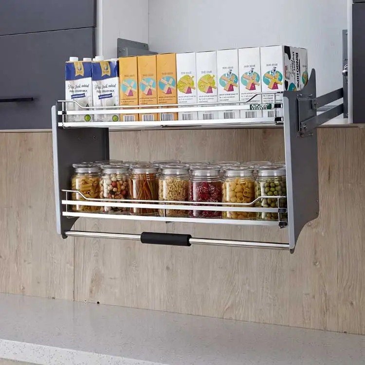 Kitchen Accessories Lift Basket Pull Down Shelves Elevator