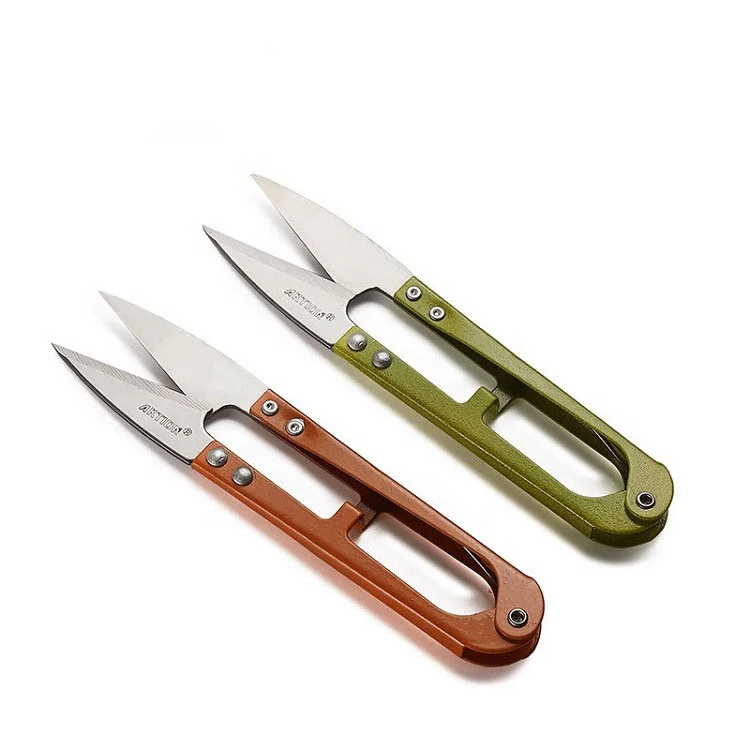 Ushaped Yarn Cutting Scissors Yarn Scissors Multicolor Handle Thread