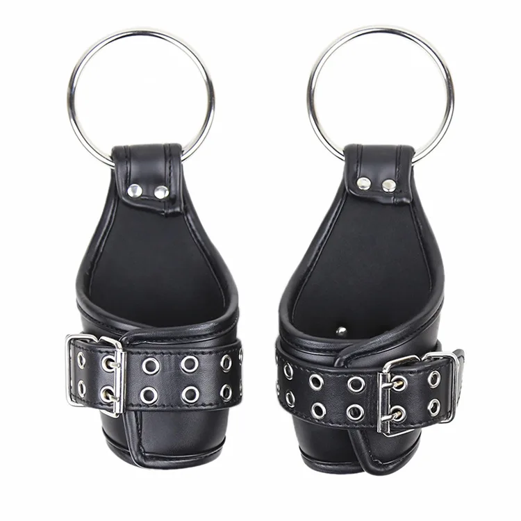 PU Leather Hanging Bdsm Handcuffs Fetish Bondage Restraints Suspension Hand Wrist Swing Cuff Adult Sex Toys For Couples