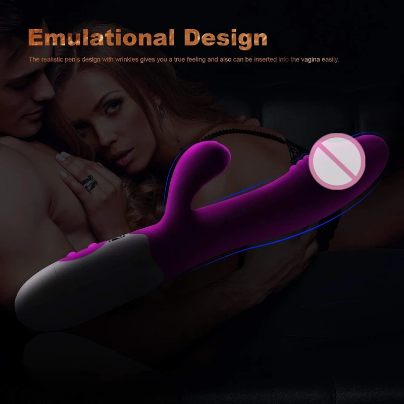 Women G Spot Massager Silicone Realistic Vagina Sex Toy Rabbit Penis Dildo Vibrator