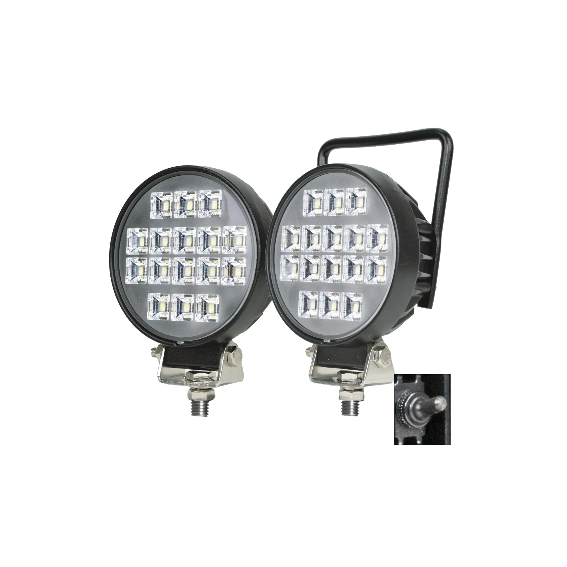 LED 16W Work Light 12V 24V LED Spot Flood Light Round Driving Lights For Auto Truck Off-Road Accessories