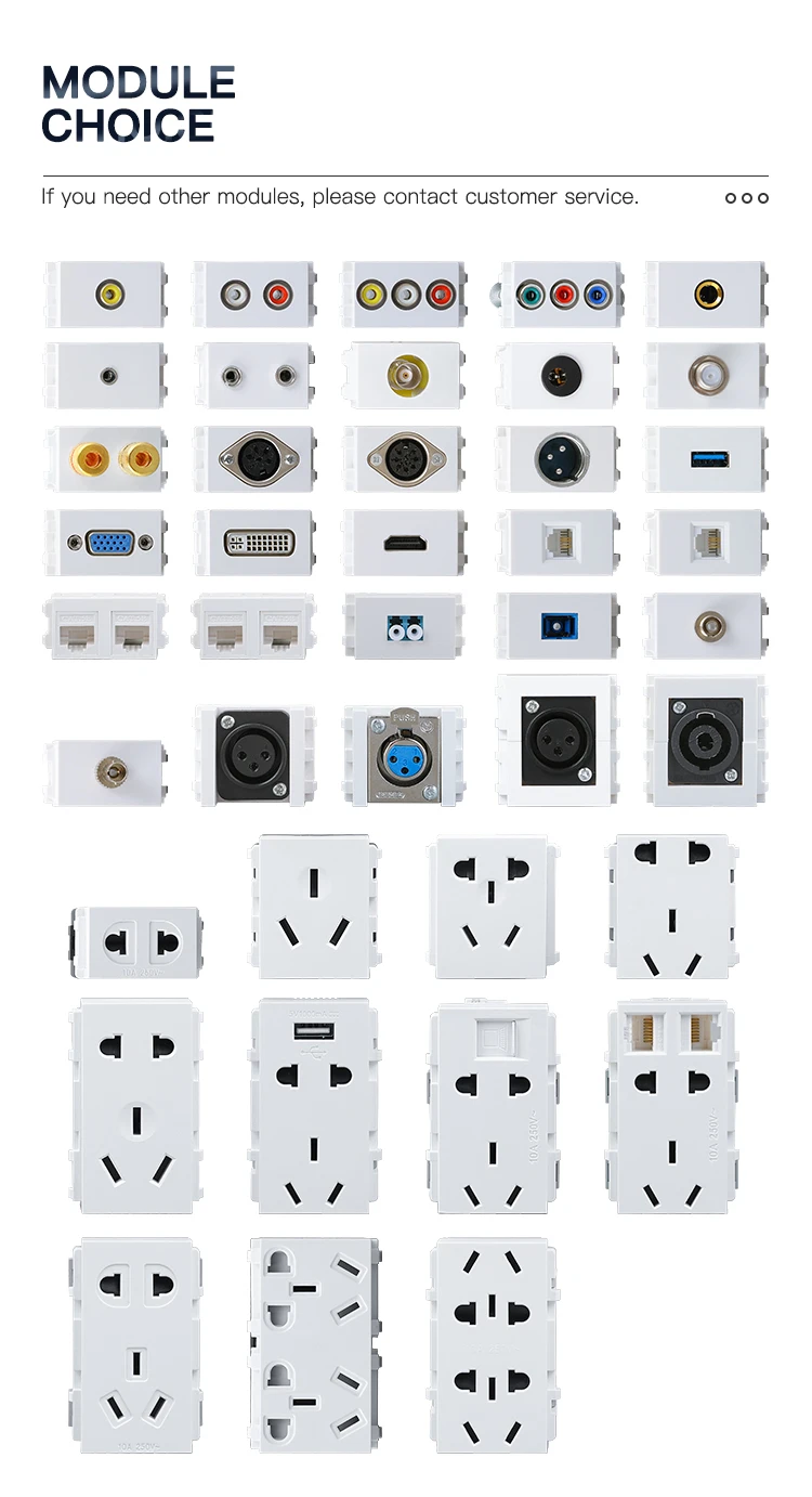 Production of multifunctional module electrical open floor socket