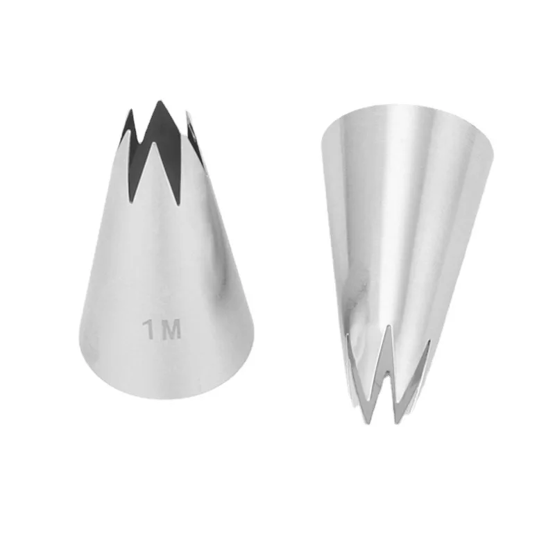 304 Stainless Steel Cake Piping Nozzles 1m Pastry Piping Tips Nozzle