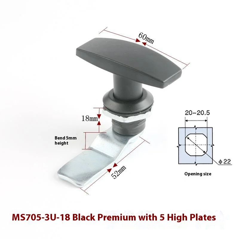MS705-3U-1 Industrial 6000 Series Alloy Cabinet Latch Lock T-Handle Mechanical Distribution Cabinet Door Lock supplier