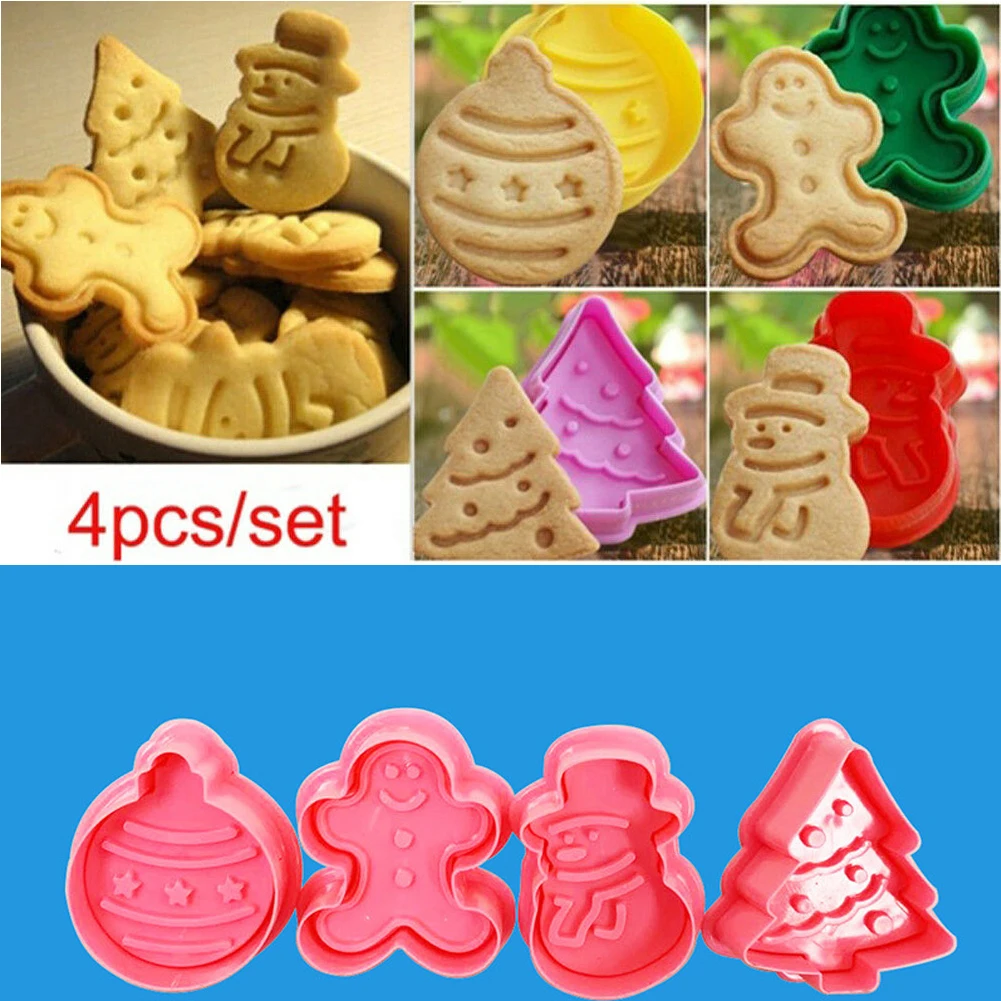 4Pcs Leaf Shape Cake Decorating Mould Pastry Cookie Cutter Cutout Baking Mold 