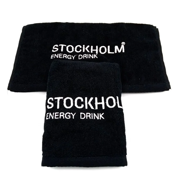 100 Cotton High Quality Gym Towel 35*75cm Custom Logo Embroidery