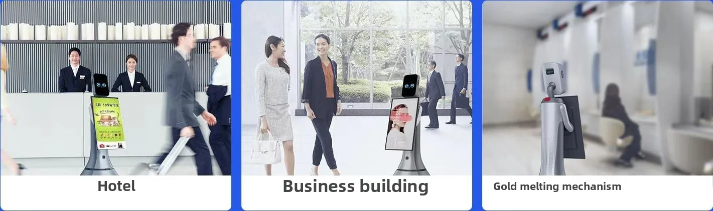 Xiao Mi Intelligent Dining Robot with Leopard Design AI Voice Interaction Automatic Queue Pickup Explanation Service Robot details