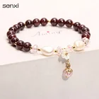 2020 Natural garnet jewelry natural freshwater pearl jewelry bracelet