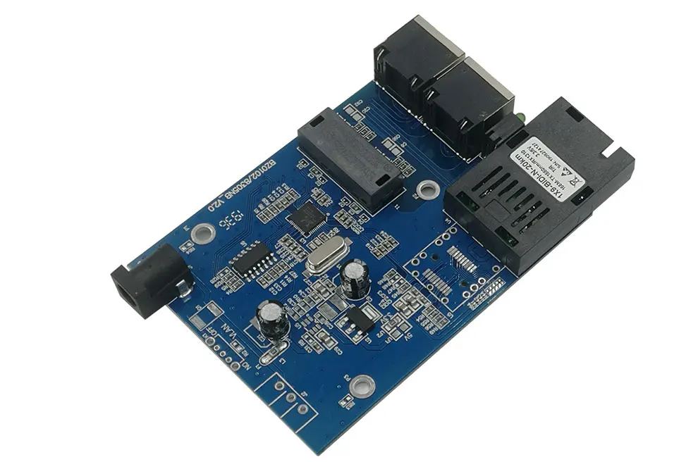 Media Converter Fiber Optical Gigabit Switch Pcba 8 Rj45 Utp