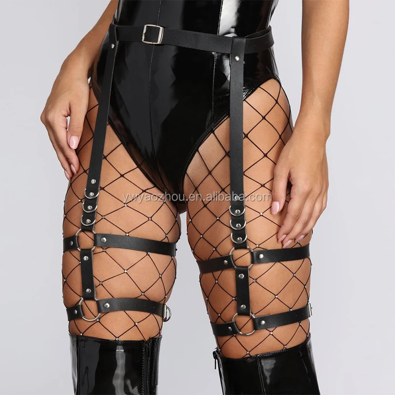 gothic legging garter harness belts