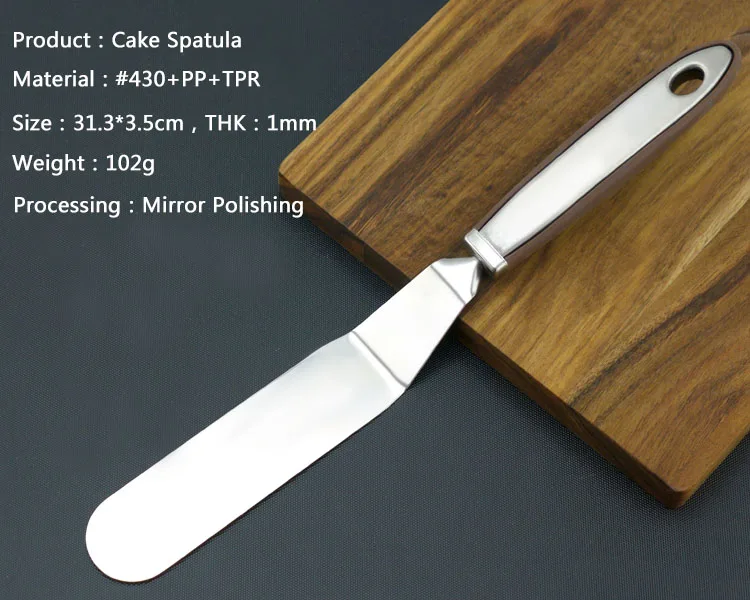 Stainless Steel 430 PP TPR Material Cake Spatula