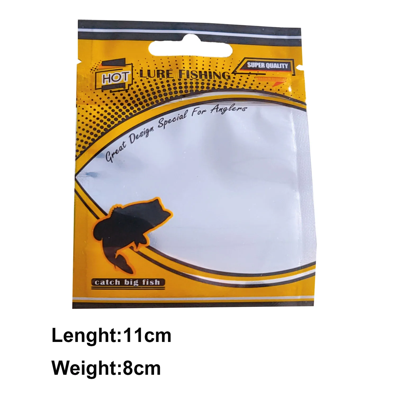 Stock Soft Fish Lure Plastic Bag Bag For Soft Plastic Fishing Lure Plastic Lures Bait Packaging