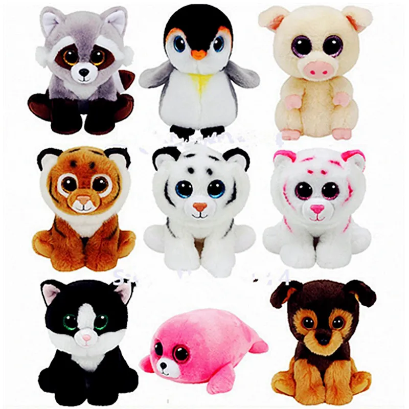 2018 Hot New Ty Beanie Boos Unicorn Big Eyes 15cm Plush Toy Doll Kawaii TY Stuffed Animals For Babies's Christmas Gifts Toy