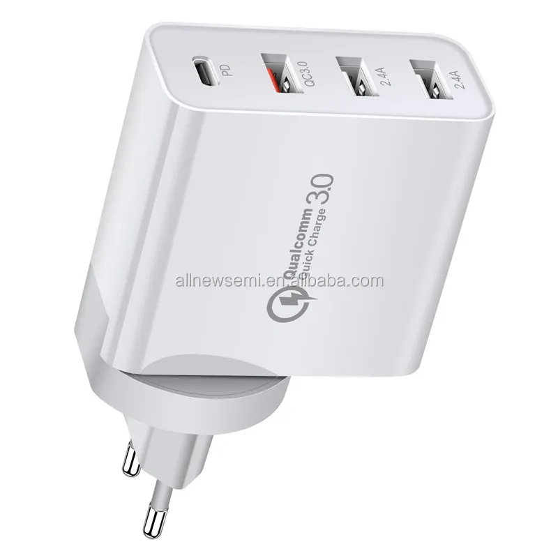 4-Port Quick Charge  Wall Charger 48W TYPE-C US/EU/AU/UK